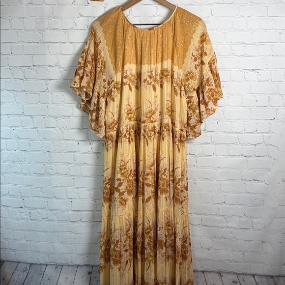 SPELL Coco Lei Mumu Maxi Caramel Dress size small - Picture 3 of 10